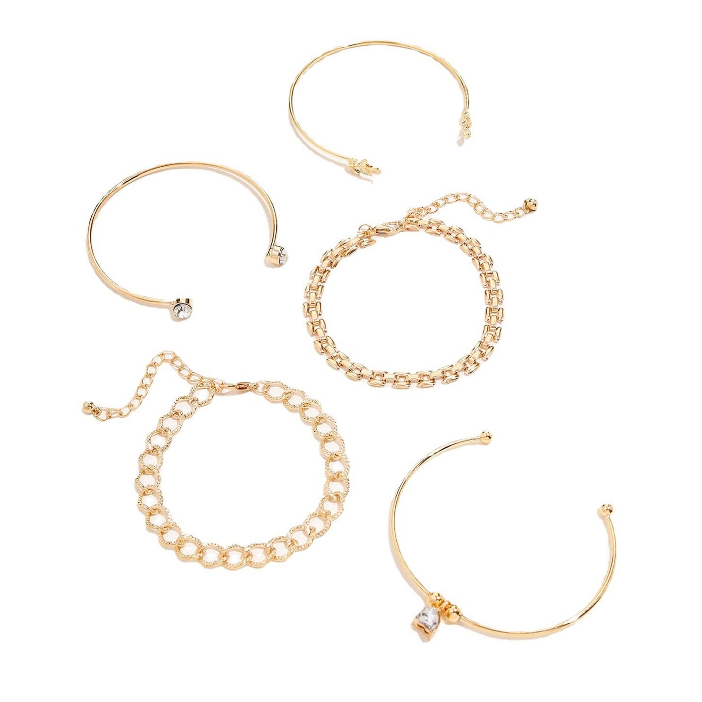 Ensemble de 5 bracelets de perles tendance pour femmes