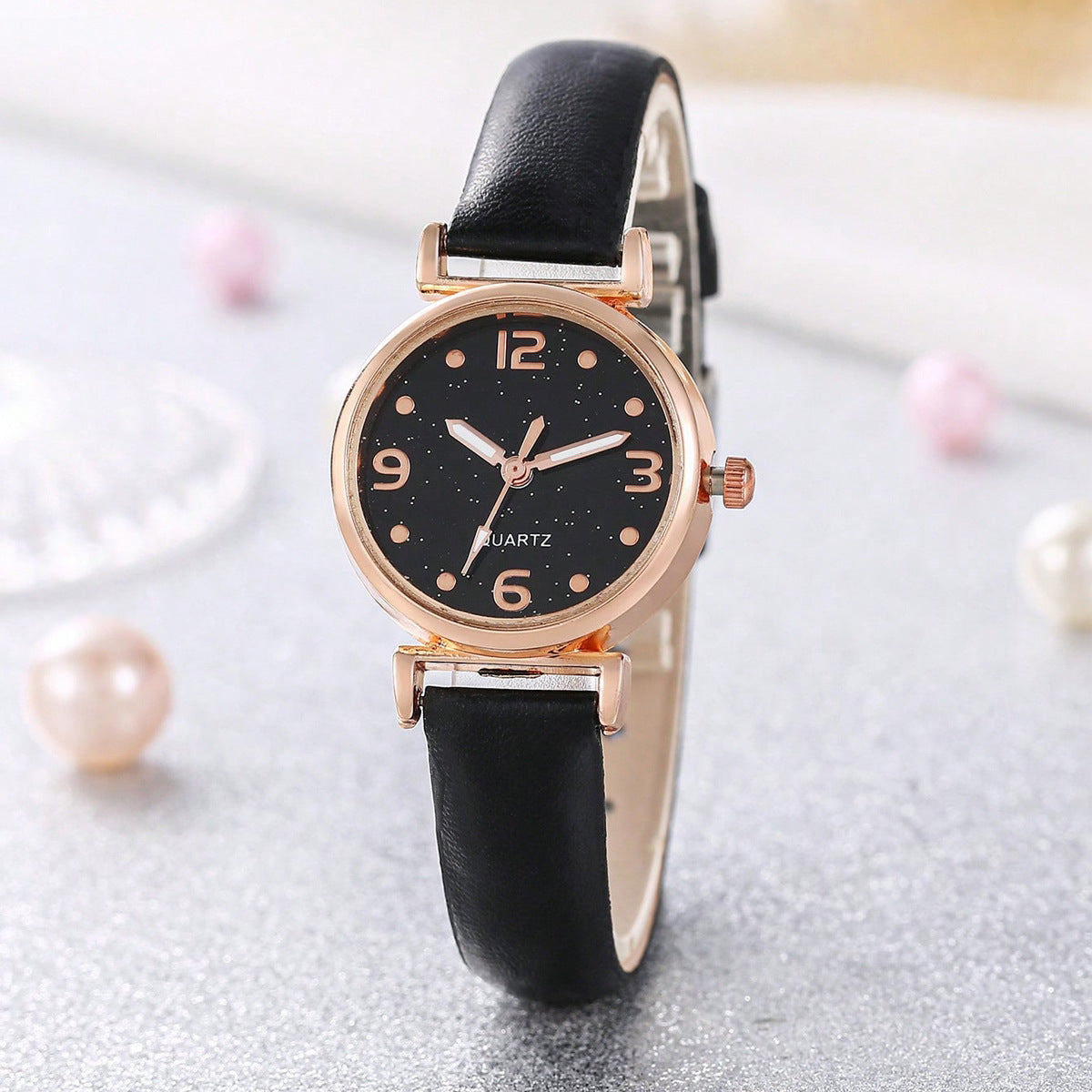 Coffret bracelet cœur et montre à quartz pour femme