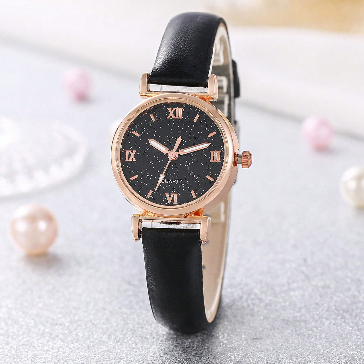 Coffret bracelet cœur et montre à quartz pour femme