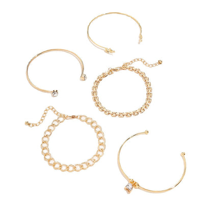 5-teiliges Set mit modischem Perlenarmband für Damen